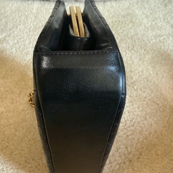 Chanel Matelasse Dark Navy VINTAGE AUTHENTIC Quilted Chain Shoulder Bag handbag - Picture 7 of 16